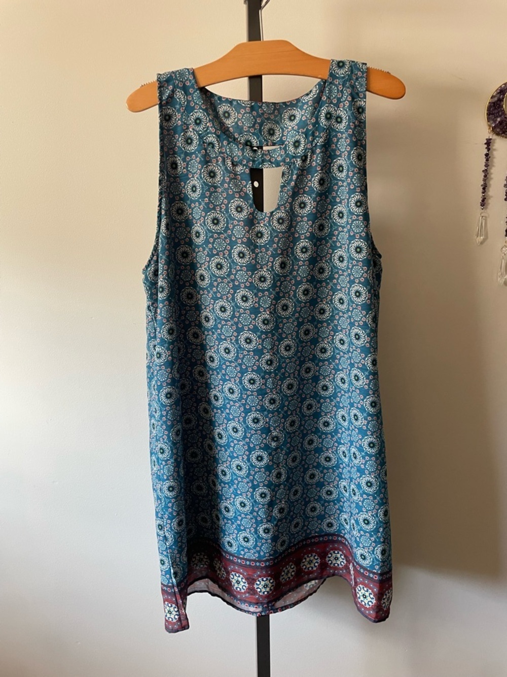 California Moonrise Boho Southwestern Moroccan Tile Coastal Summer Dress